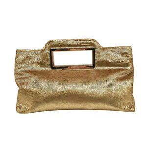 I.N.C. International Concepts Judith Gold Sequin Crossbody Clutch Bag